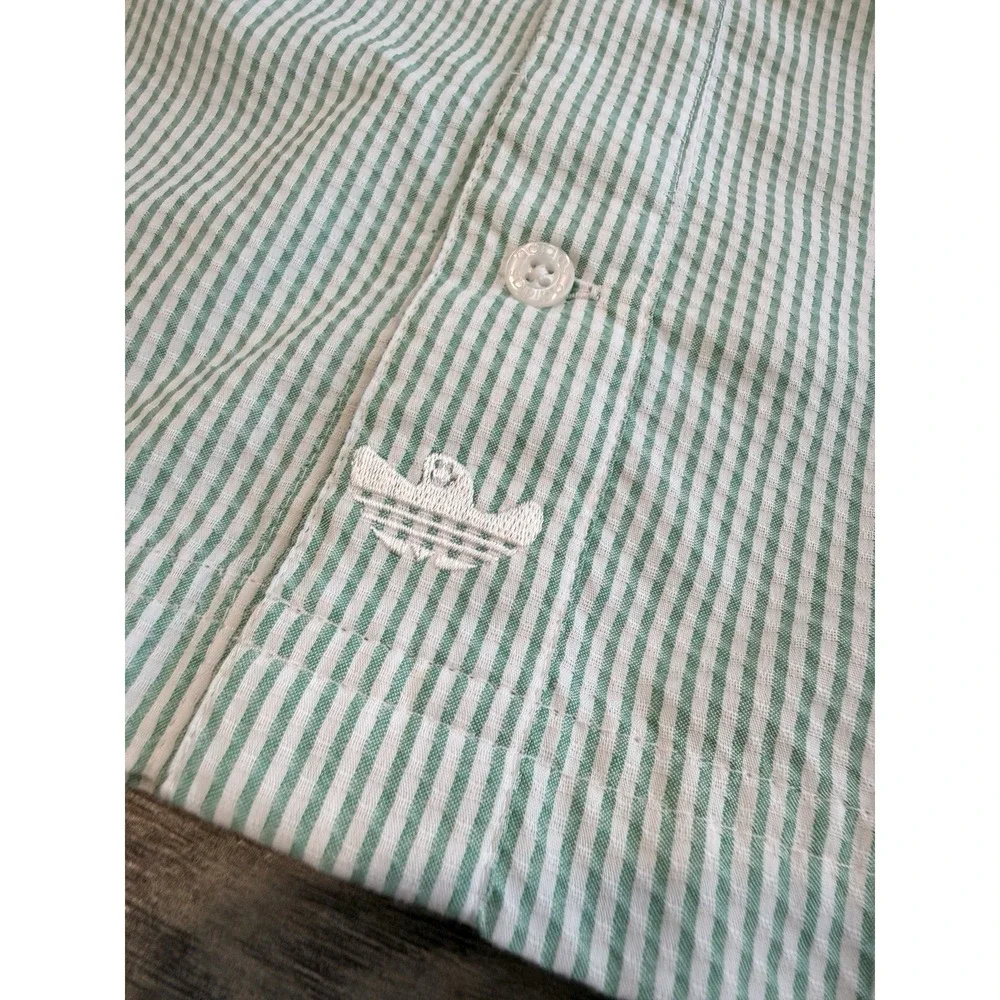 adidas Shmoofoil Mark Gonzales Collab Unitefit Seersucker Stripe Button Up S